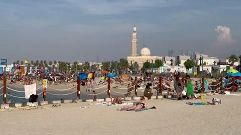 Kite Beach in Dubai. Dubai UAE 6 September 2026. Stock Footage 345371620