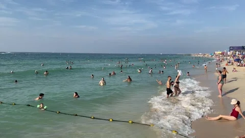 Kite Beach in Dubai. Dubai UAE 6 September 2026. Stock Footage 345371625