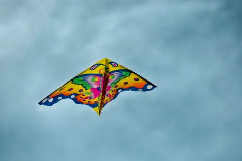 Kite on blue sky Stock Photos