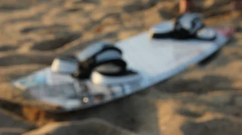 A kite board in the beach Video stock 25910984