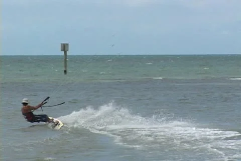 Kite Boarder Stock Footage 20714887