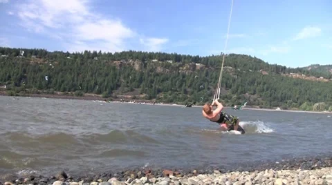 Kite boarder taking off Video stock 8761160