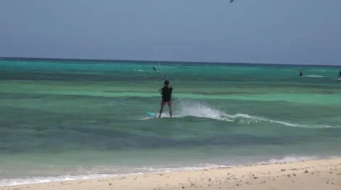 KITE BOARDING AIRBORNE CLIPS Stock Footage 68202283