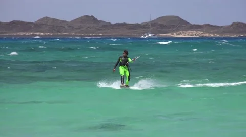 KITE BOARDING AIRBORNE CLIPS Stock Footage 68202292