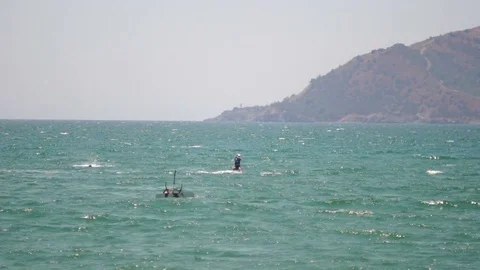 Kite Boarding Stock Footage 76804436