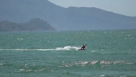 Kite Boarding Stock Footage 76804529