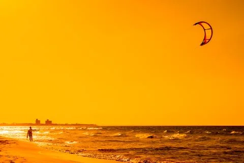 Kite boarding Stock Photos