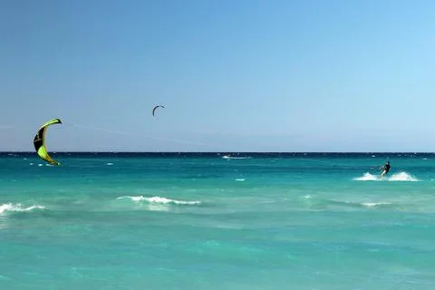 Kite boarding Foto stock