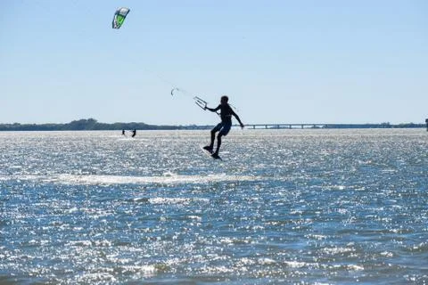Kite boarding Stock Photos