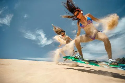 Kite boarding Stock Photos