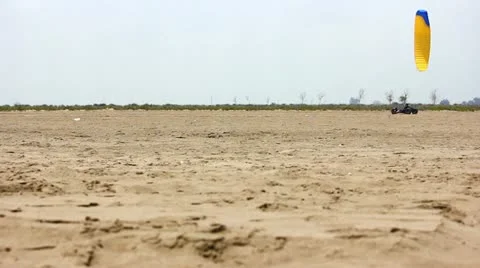 Kite buggy 03 Stock Footage 11410269