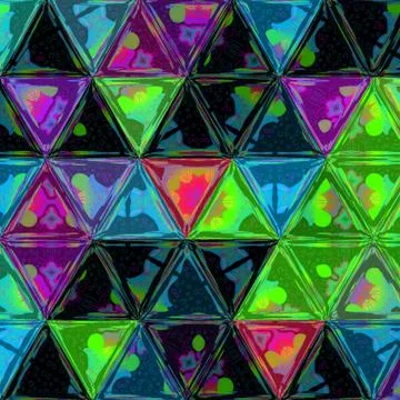 Kite colorful mosaic triangle patchwork 스톡 일러스트