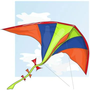 Kite. Computer illustration. Stock Illustration
