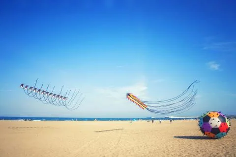Kite contest in Valencia Foto stock