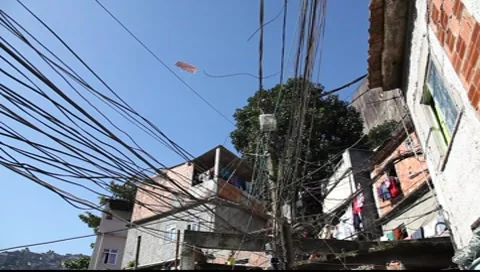 Kite in Favela Rocinha, Rio de Janeiro, Brazil FULL HD 1080P Stock Footage