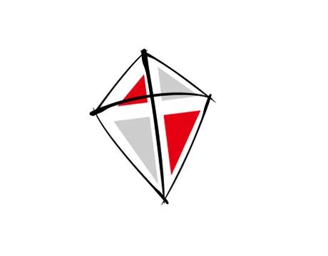 Kite flat style on white background in vector illustration Stock Illustration