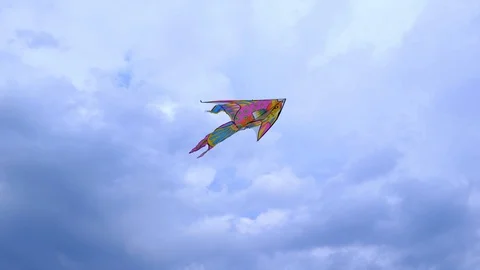 Kite flies across the sky Stock Footage 112717160