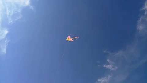 A kite flies in the sky Stock Footage 80284686