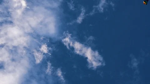 Kite Floating Clouds Rotating Shot Stock-Footage 97826883