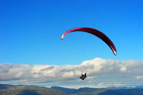 Kite flyer in the sky background Foto stock