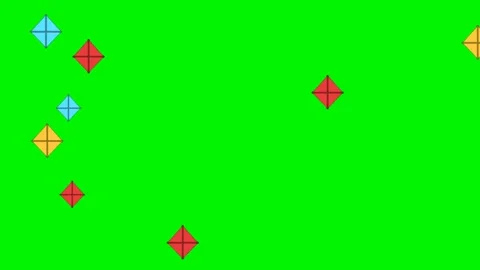 Kite flying on green screen overlay 4K Видео 337063068