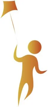 Kite flying Stock Illustration