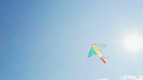 Kite flying in the sky Stock Footage 11402751
