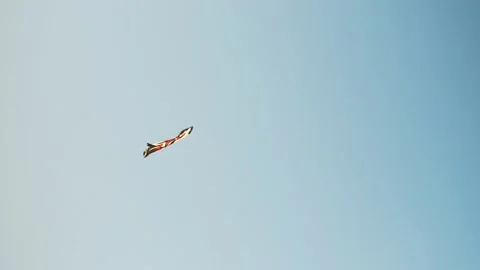 Kite flying in the sky Stock Footage 156430822