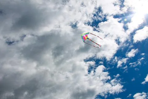 A kite flying in the sky 写真素材