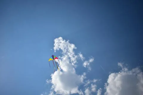 Kite flying in the sky Stock Photos