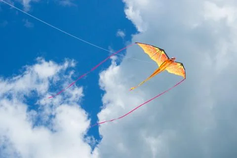 Kite flying in the sun Stock Photos