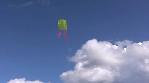 Kite flying on a sunny day Stock Footage 8507643