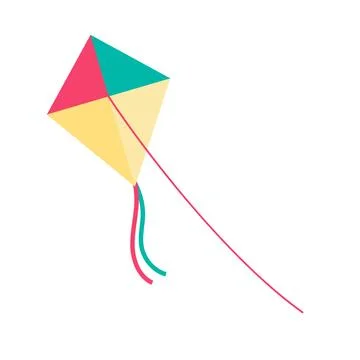 Kite flying on thread background Stock-Illustration