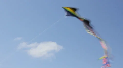 Kite flying under blue sky 8976 스톡 동영상 26619925