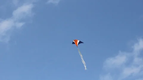 Kite flying under blue sky 8949 스톡 동영상 26620342