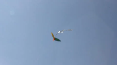 Kite flying under blue sky 8945 스톡 동영상 26620359