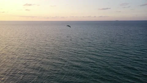 Kite foil surfer in action Stock Footage 168078122