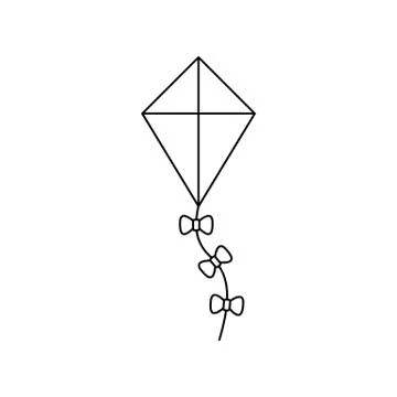 Kite icon black vector sign Stock Illustration