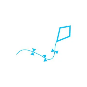 Kite icon flat. Stock Illustration