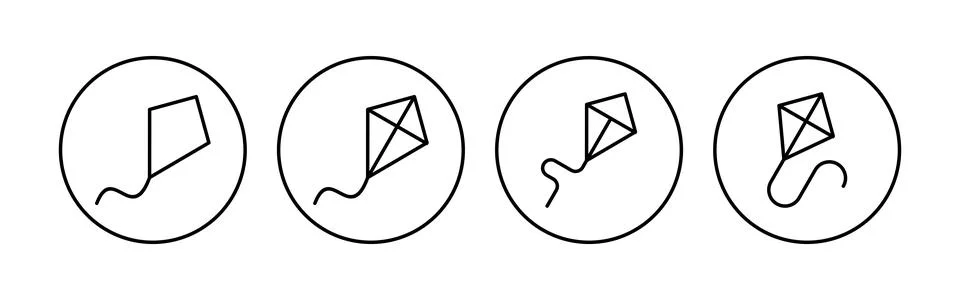 Kite icon set. kite vector icon. Stock Illustration