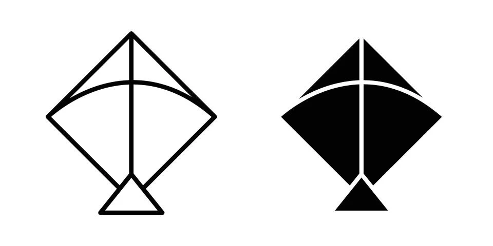 Kite icon vector design illustrations Stock Illustration