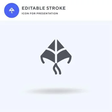 Kite icon vector, filled flat sign, solid pictogram isolated on white, logo Stock Illustration