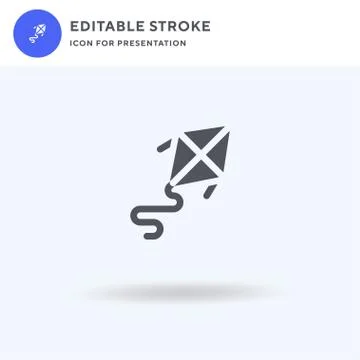 Kite icon vector, filled flat sign, solid pictogram isolated on white, logo イラスト素材