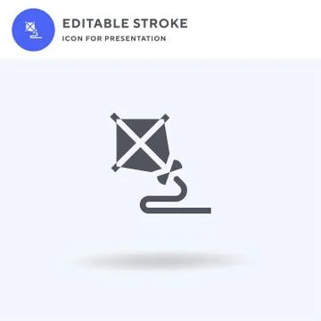 Kite icon vector, filled flat sign, solid pictogram isolated on white, logo イラスト素材