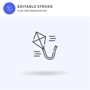 Kite icon vector, filled flat sign, solid pictogram isolated on white, logo イラスト素材
