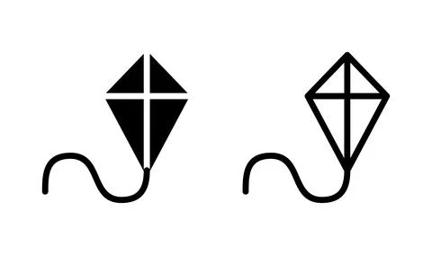Kite icon vector. Fly Kite icon Stock Illustration