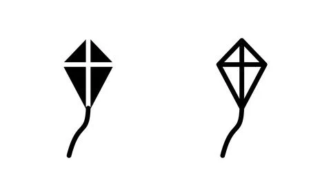 Kite icon vector. Fly Kite icon Stock Illustration