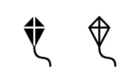 Kite icon vector. Fly Kite icon Stock Illustration
