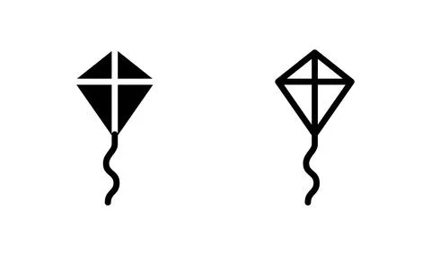 Kite icon vector. Fly Kite icon Stock Illustration