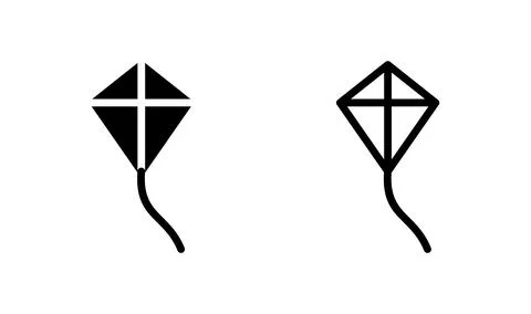Kite icon vector. Fly Kite icon Stock Illustration